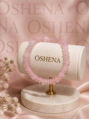 Pink Rose Quartz Chip Bracelet
